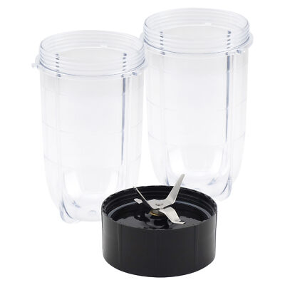 Cross Blade and 2 Pack Tall Cup Replacement Part Combo for Magic Bullet MB1001