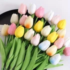 Silicone Tulips Bouquet Real Touch Home Decoration Artificial Flowers Weddings