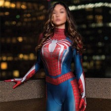 Spider-Woman Jumpsuit Cosplay Costume Spiderman Bodysuit Adult Kids Halloween