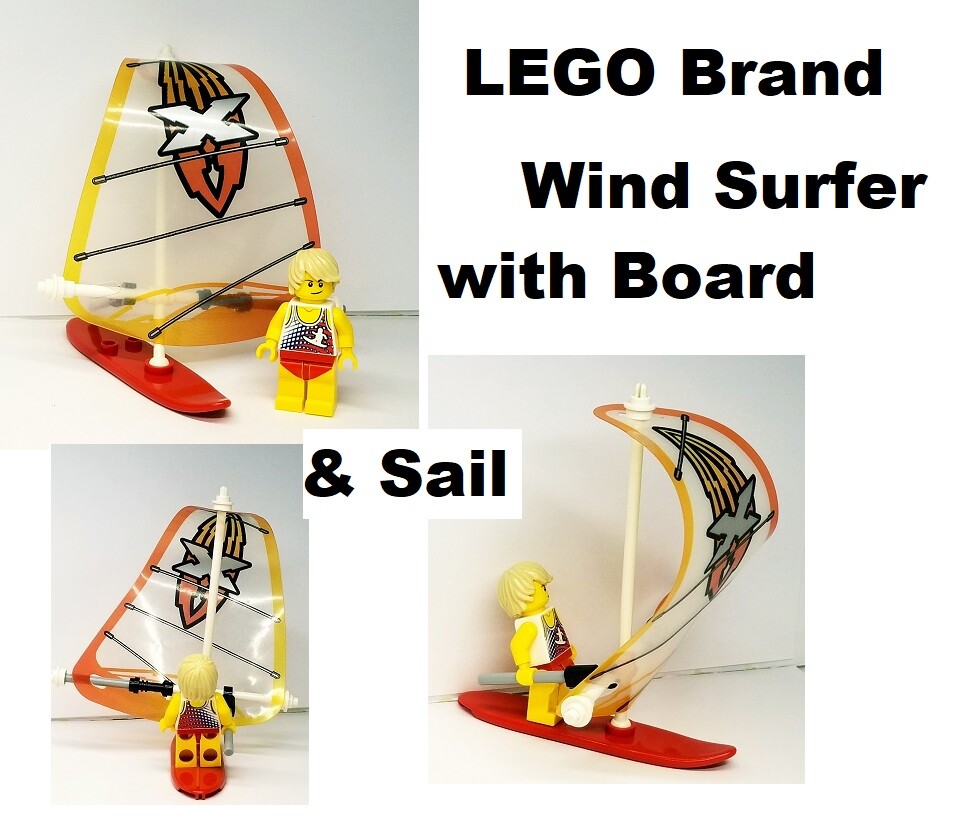 LEGO Windsurfing XTREME Water Sport Surfboard Board Surfing RED