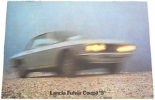 LANCIA FULVIA COUPE '3' UK SALES BROCHURE c.1974