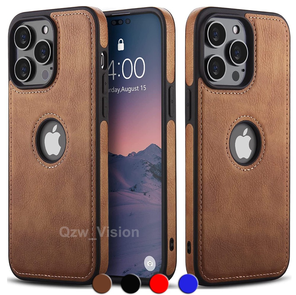 Shockproof Protective Leather Case For iPhone 16 15 14 Plus 13 12 11 Pro Max