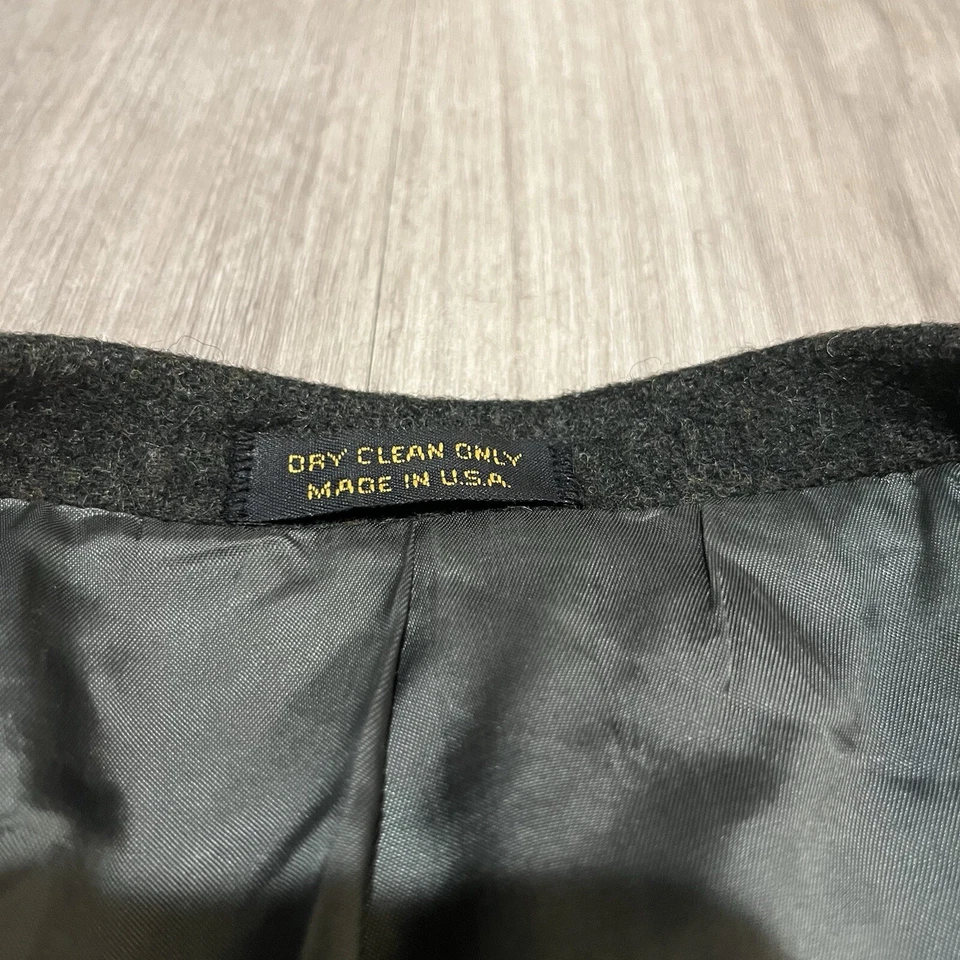 Blazer de colección Eddie Bauer para hombre 48L gris oscuro lana de cordero abrigo deportivo chaqueta Foto 4 de 4