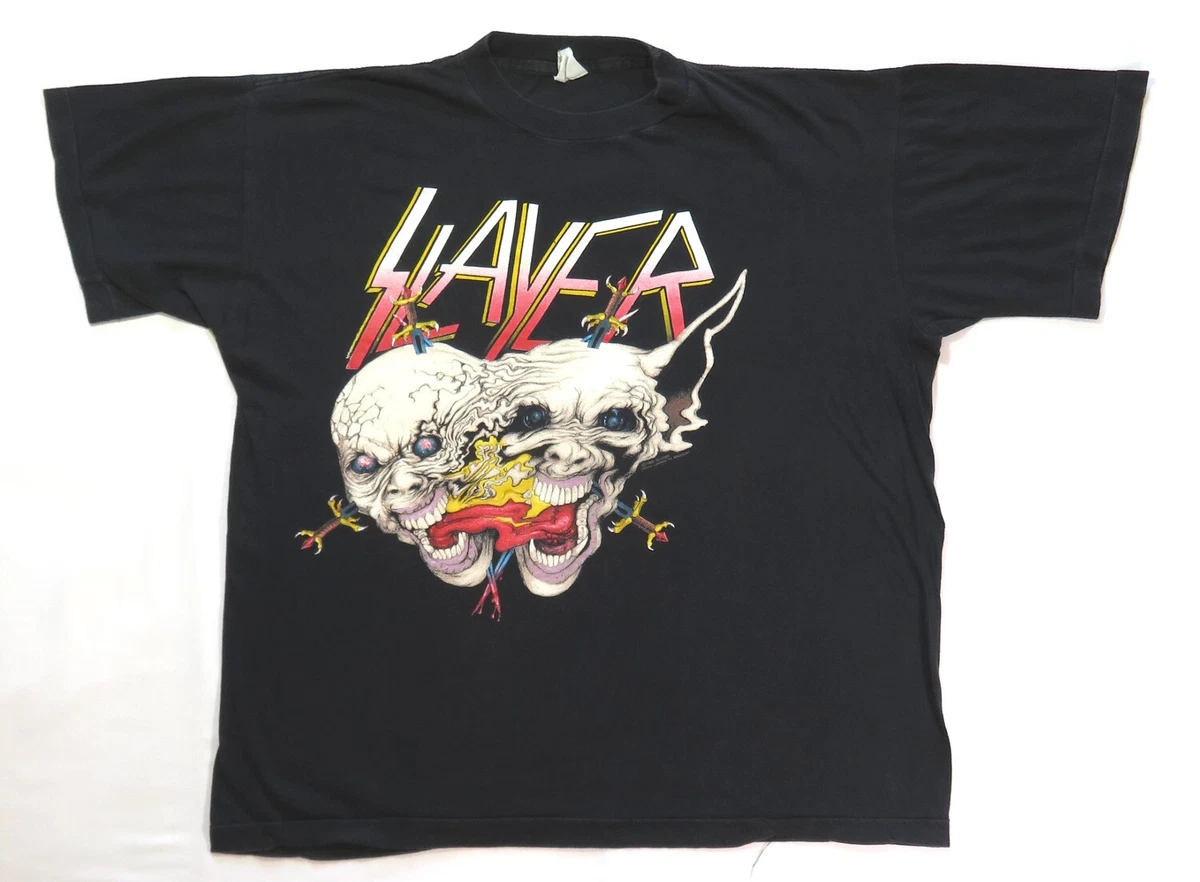 Slayer Vintage T Shirt 1991 Decade Of Aggression European Tour Dates Seasons
