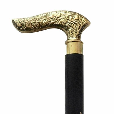 Shift Cane Derby Victorian Shift Solid Black Wooden Walking Stick Cane for Men And ...