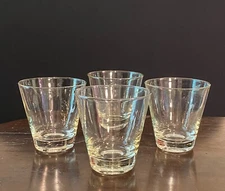 Lowball Whiskey Glasses Set of 4 Heavy Bottom 4 in x 4 in Barware Manhattan