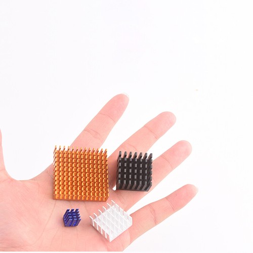 Silver/Black Heatsink Cooling Fin Aluminum Self Adhesive Heat Sink Various Sizes - Picture 21 of 85