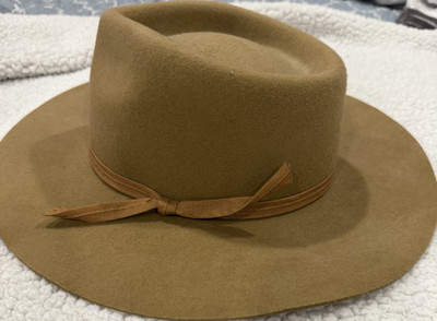 Lack Of Color Wide Brim Felt Fedora in Beige Lack Of Color 100% Australian Wool Wide Brim Fedora Rancher  main image 3