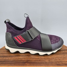Sorel Kinetic Shoes Womens 8 Dark Plum Stretch Strap Low Top Athletic Sneakers