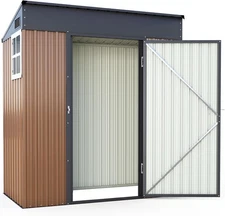 Quictent Heavy Duty 5X2.9 FT Metal Storage Shed, Garden Shed with Rotating