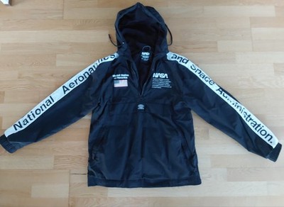 Pull & Bear Mister Tee NASA Windbreaker Jacke Gr. L Schwarz Top Zustand