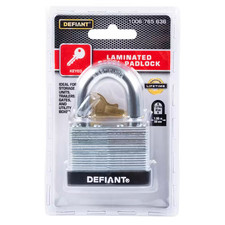 50 Mm 1 In. Laminated Steel Shackle Keyed Padlock Includes 2 Keys