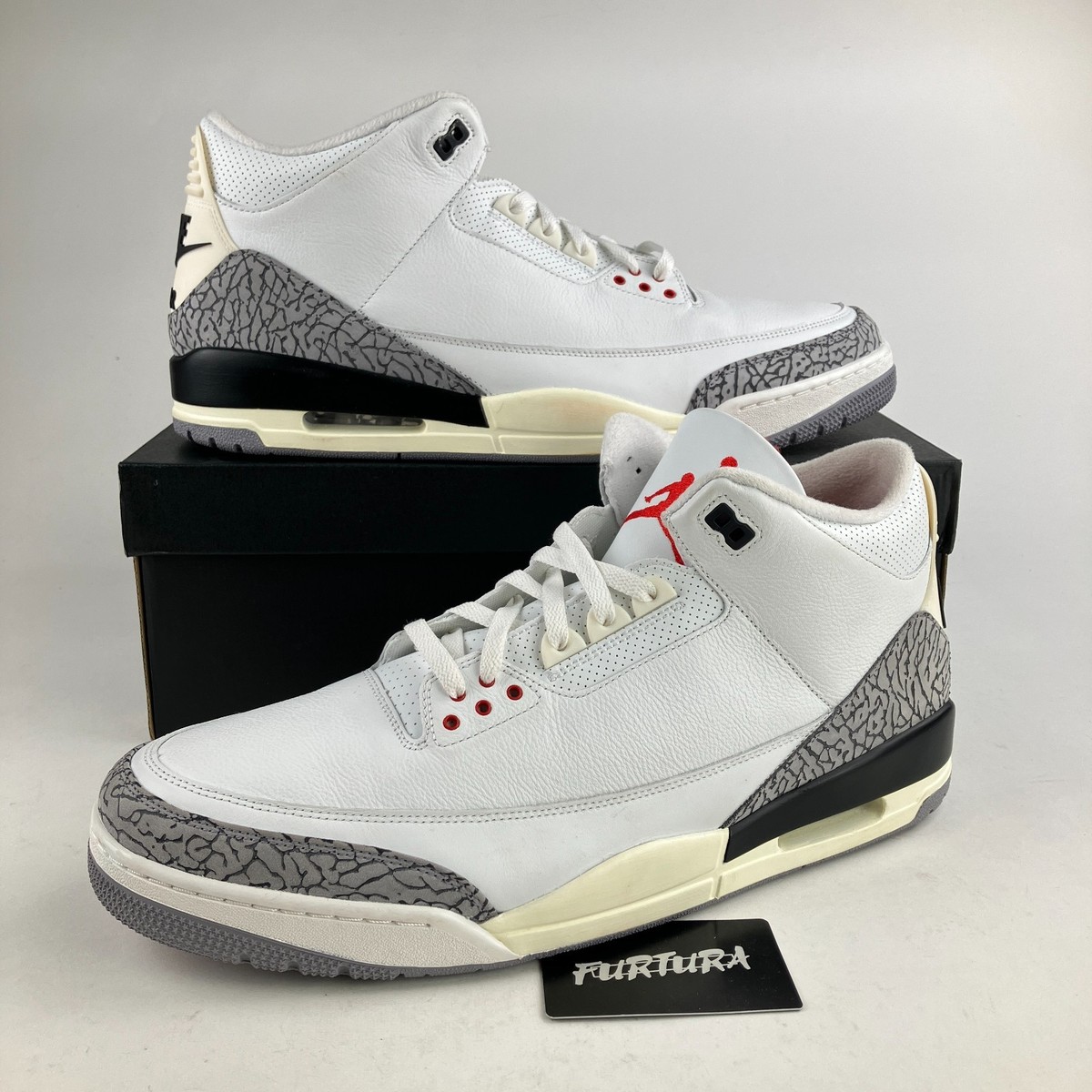 Nike Air Jordan 3 Retro White Cement DN3707-100 Men's Size 18