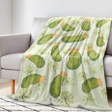 Dill Pickles Blanket Pickle Gifts for Women Girls Boys 60"X 50", Soft Flannel...