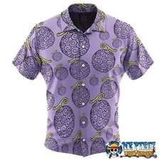 One Piece Gomu Gomu Pattern Button Up Hawaiian Shirt