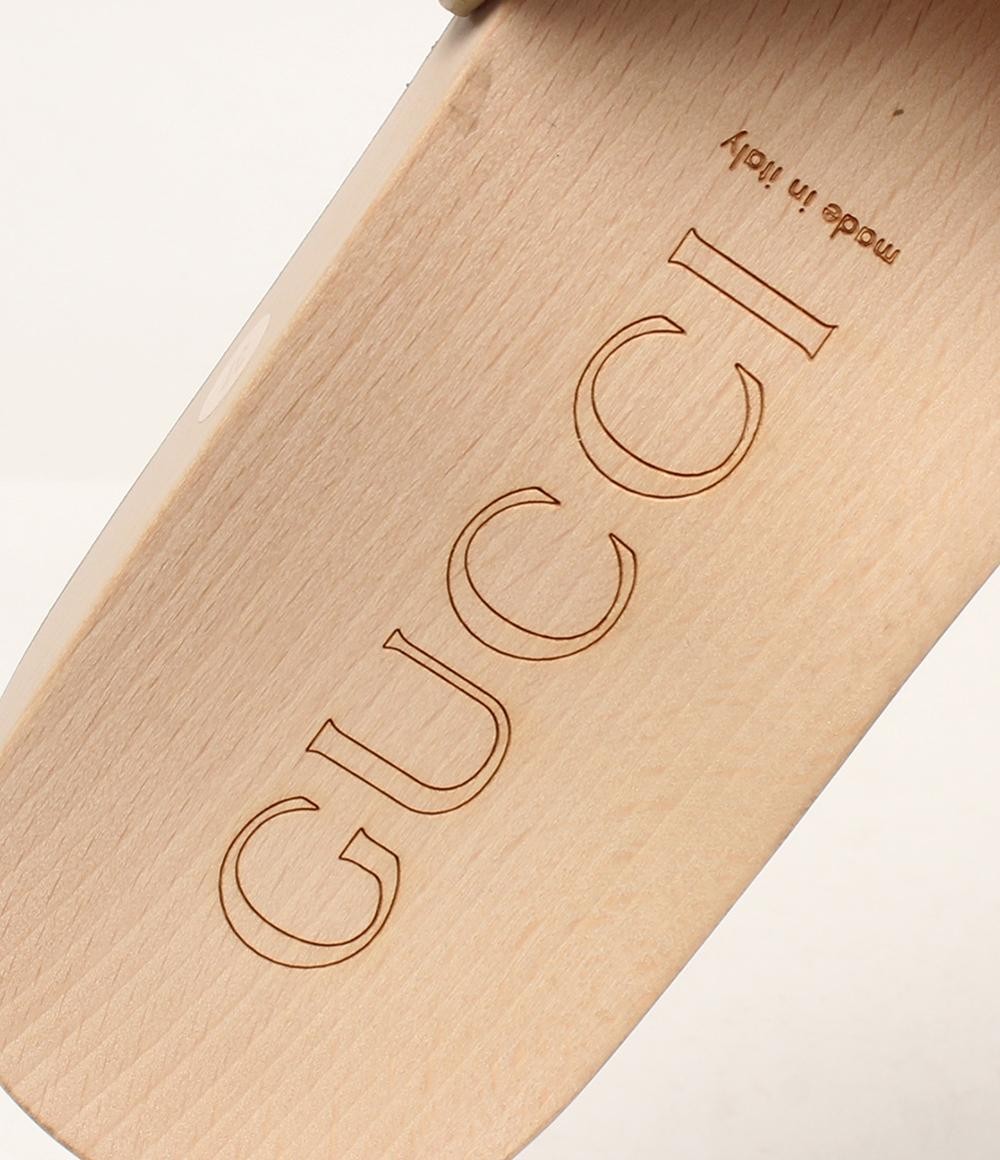 GUCCI Wood Slide Sandals Interlocking Women's SIZE 37 (L) GUCCI thumbnail 6