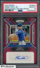 2024 Panini Red Prizm Sensational Bobby Witt Jr Royals AUTO 4/99 PSA 10 GEM MINT