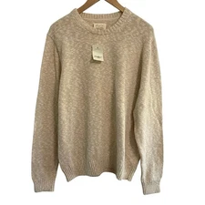 Lucky Brand Beige Wool Blend Sweater Women's XL Neutral Minimalist Clean Girl