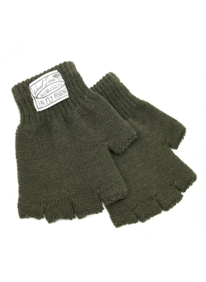 Vision SubZero Halbfingerhandschuhe Warm Wolle Angeln Spinnfischen Outdoor