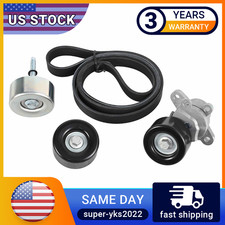 Drive Belt Tensioner & Pulley Kit For 2009-2014 Nissan Maxima Altima Murano 3.5L