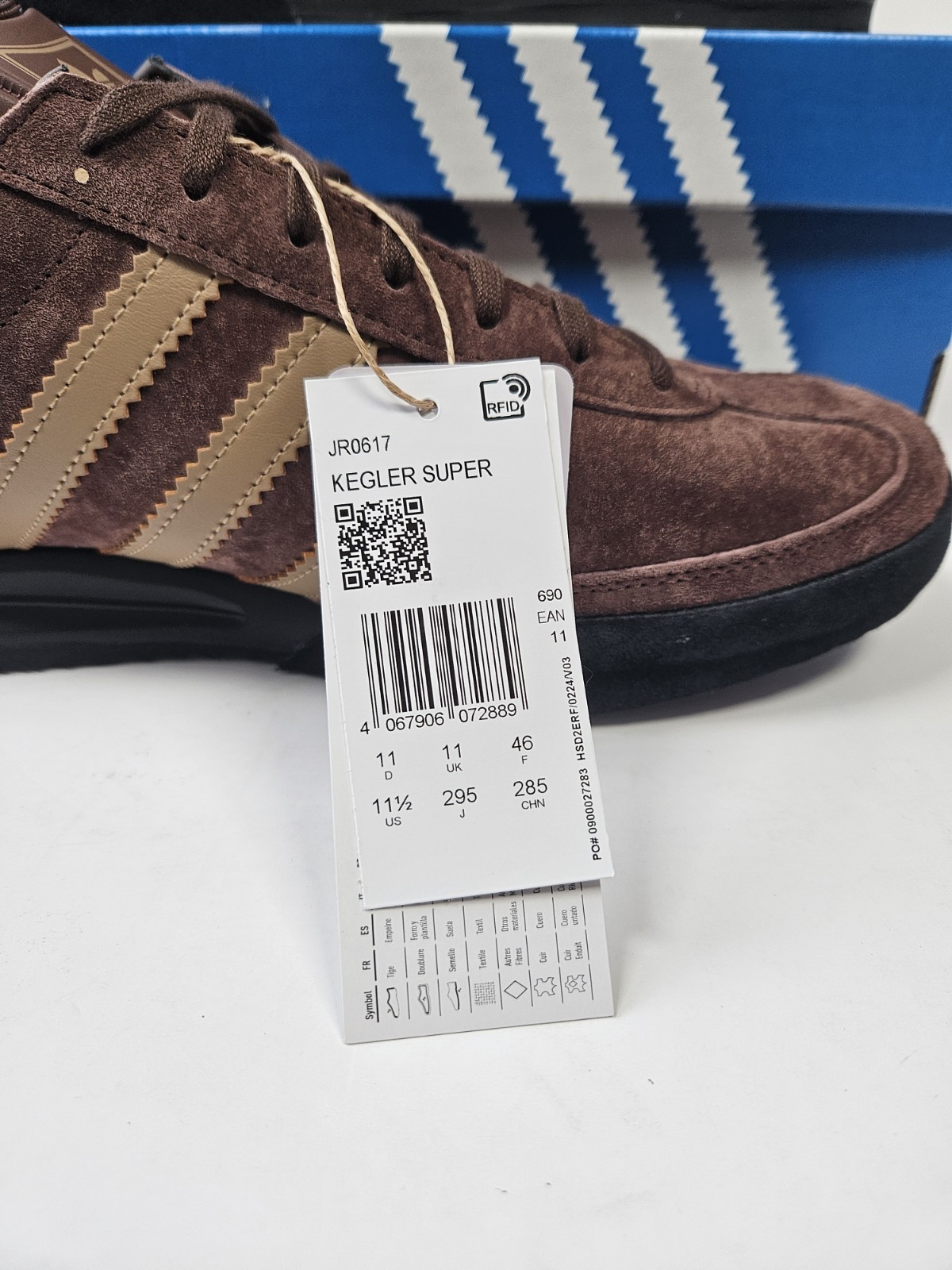 BNIB Men's adidas Originals Kegler Super Suede Brown Gym Trainers UK Size 11 image 5