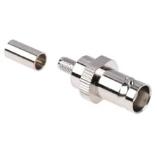 1pc RS PRO 5463844 Straight Cable Mount BNC Connector 50 Ohm Crimp Term. Ni