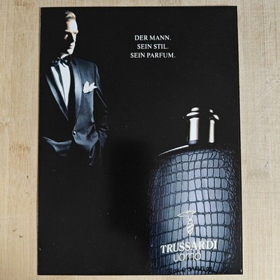 Trussardi Uomo Parfum 1989 Vintage Werbung Anzeige Werbeanzeige Advertisement Ad
