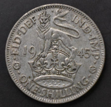 Great Britain  1945  Silver Shilling  George VI