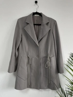 Women Nina Ricci Coat Grey Wool M - Bild 1 von 4