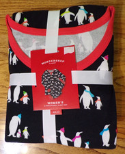 Black with Winter Penguins Plus Size Women's Sleep Set/Pajamas NEW w/tags