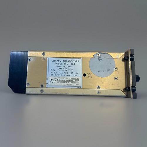 Technisonic TFM-403 UHF FM Transceiver, Guaranteed To Pass Your Inspection! - Picture 7 of 8