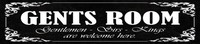Blechschild 10X46 Cm Gents Room Schwarzes Deko Geschenk Schild