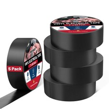 1" x 66Ft Vinyl Electrical Tape 5 Roll, UL CSA Listed PVC Electric Tape 7 Mil...