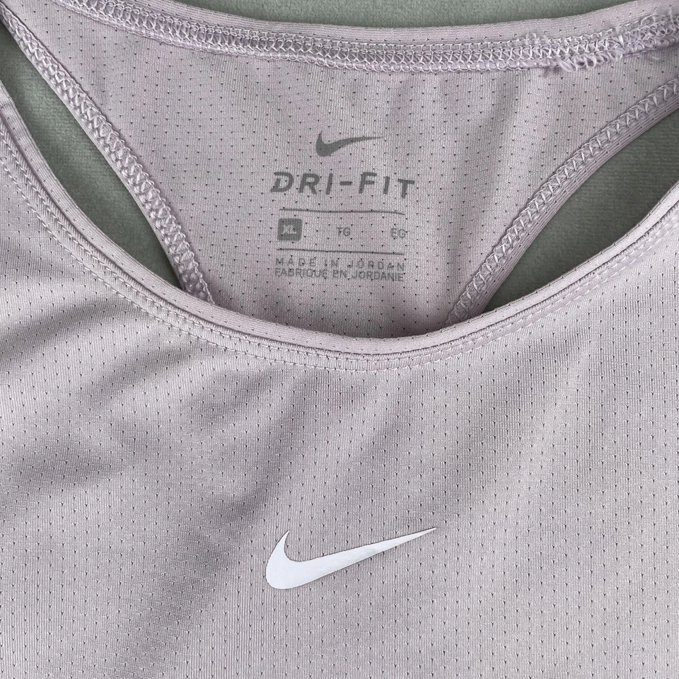 Camiseta sin mangas Nike Dri-FIT para mujer XL púrpura espalda deportiva gimnasio CZ6484-576 Foto 2 de 4