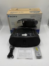 Sony ZS-S2iP CD Boombox for iPod Radio AM/FM Tested Works w/ Box Remote Manuals