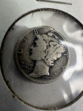 1919 Mercury Dime Silver Coin 