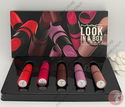 MAC LOOK IN A BOX Be Wow! (Mini Lipsticks 5 Piece Set) NIB 100