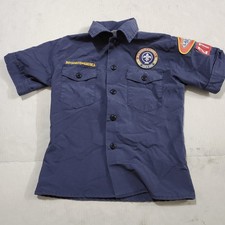 Boy Scout Of America Las Vegas Blue Button Shirt Youth Small 