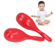 2Pcs Music Maracas Oval Shaped Plastic Hand Percussion Rattles Music Instrument