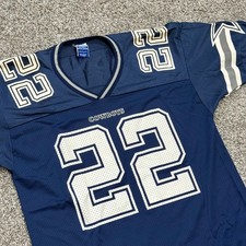 Vintage 90s Dallas Cowboys Emmitt Smith Champion Jersey NFL 22 Authentic Mens L