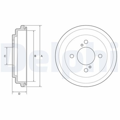 2x Bremstrommel DELPHI BF646 für SUZUKI CELERIO LF AVK310