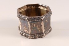 Serviettenring Silber 800 Bruckmann & S&ouml;hne 44gramm Jugendstil Monogramm CR