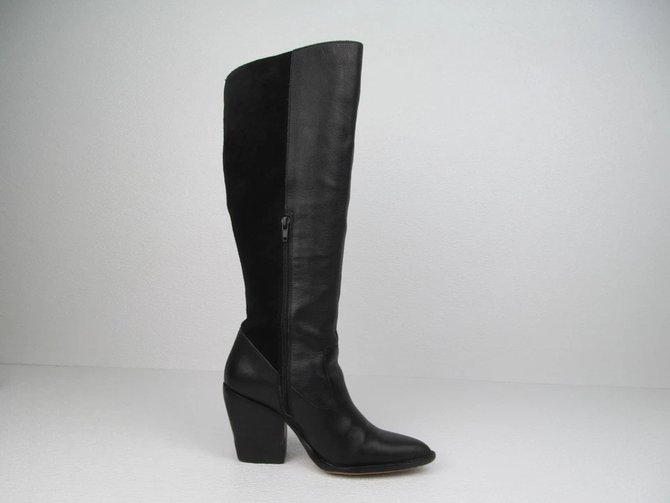 Sole Society Maja Black Leather Knee-High Boots Women's Size 7M - Image 3 of 4