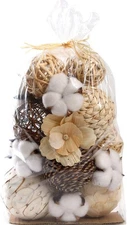Decorative Balls Assorted Spherical Rattan Twigs Wicker Cotton Rustic 