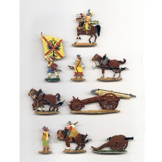 Kieler Zinnfiguren 30mm Artillerie im 30jährigen Krieg 1618 48 Ochel flach