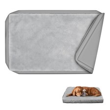 Waterproof Dog Bed Cover Machine Washable Fluffy Dog Bed Cover, 48Lx36Wx4H in...