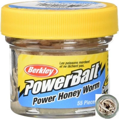Berkley PowerBait Honey Worm 1 in, 55 per Jar