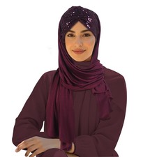 Muslim Women Hijab Sequin Stoles Shawl Wrap Scarves Islam Long Headscarf Turban