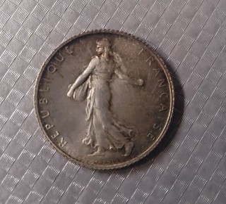 MAGNIFIQUE 1 FRANC SEMEUSE 1912 ARGENT SPLENDIDE