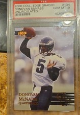 2000 Collector's Edge Graded - Donovan McNabb #134 Uncirculated /5000
